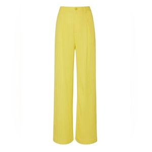 LAPOINTE Textured Plisse Relaxed Pleated Pant